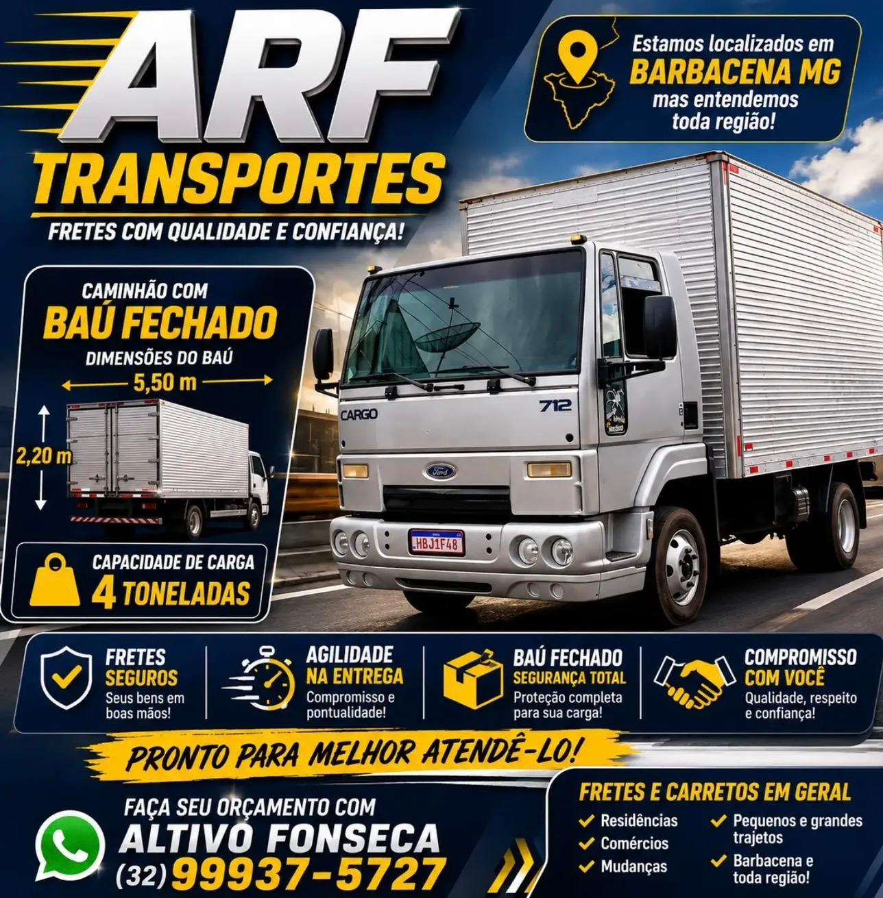 ARF Transportes - Fretes e Carretos em Barbacena – foto 4
