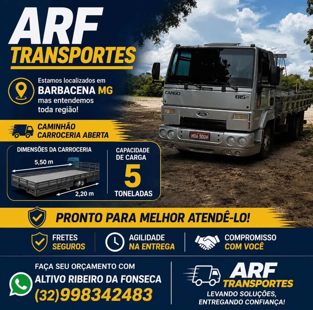 ARF Transportes - Fretes e Carretos em Barbacena – foto 3